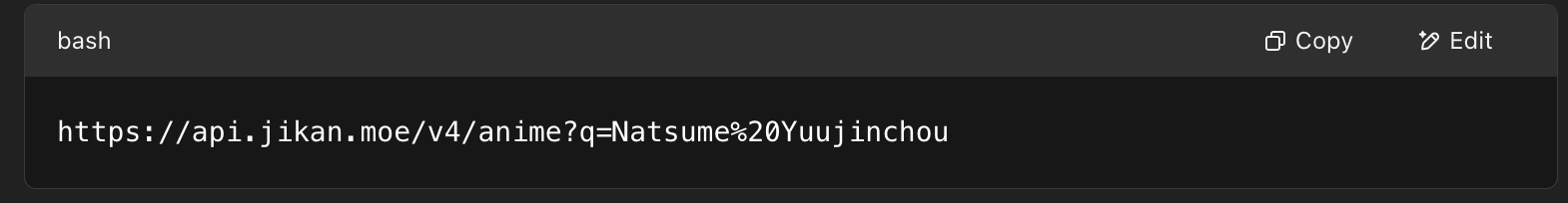 Natsume Yuujinchou API